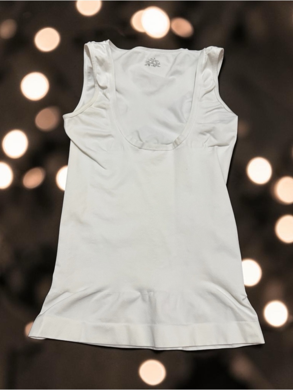 White Scoop Neck Tank Top